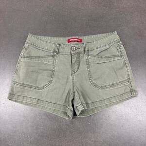 UnionBay Low Rise Utility Shorts Womens 9 Green Y2K Cargo Pocket Skater